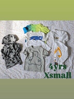 Lot Of GAP Kids Multi-Color Short & Long Sleeve Tees - Gray, White, Blue, Green